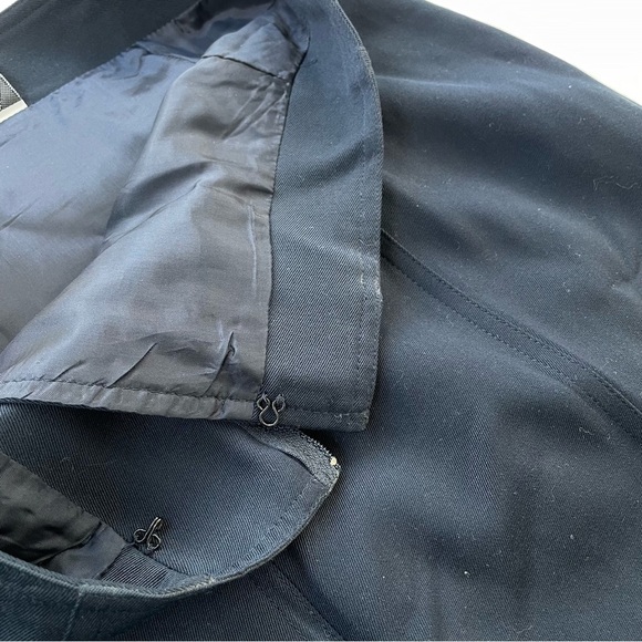 MaxMara Women's Navy 100% Virgin Wool Skirt Made in Italy Size 8 - Picture 6 of 9